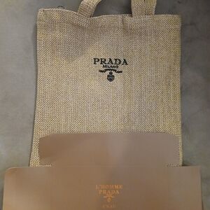 Prada Tan Textured Tote Bag. Comes With The Box. Great Present!!!
